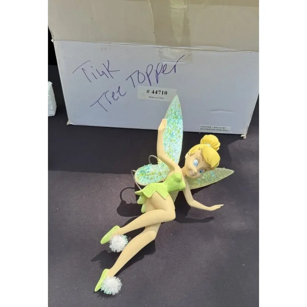 1990 Disney Tinker Bell Tree Topper Mickey Very Merry Christmas Rare OriginalBox - Picture 2 of 16
